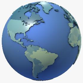 Geopolitical Earth Globe Map 3D model